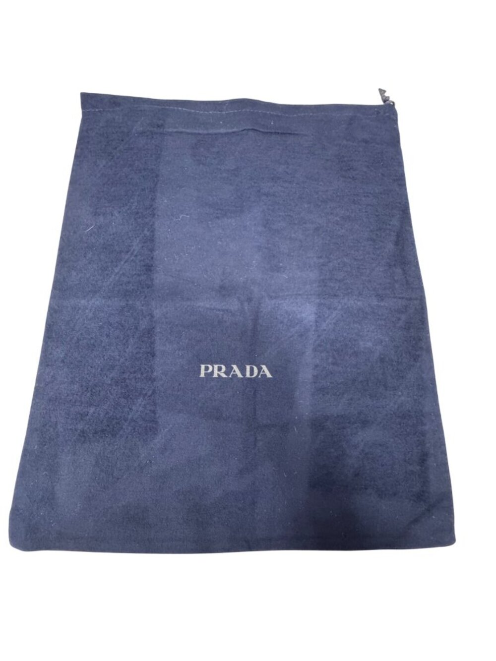 Prada Navy Blue Suede Dust Bag Purse Handbag Drawstring 17"x14 Accessories Shoes
